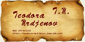Teodora Mrđenov vizit kartica